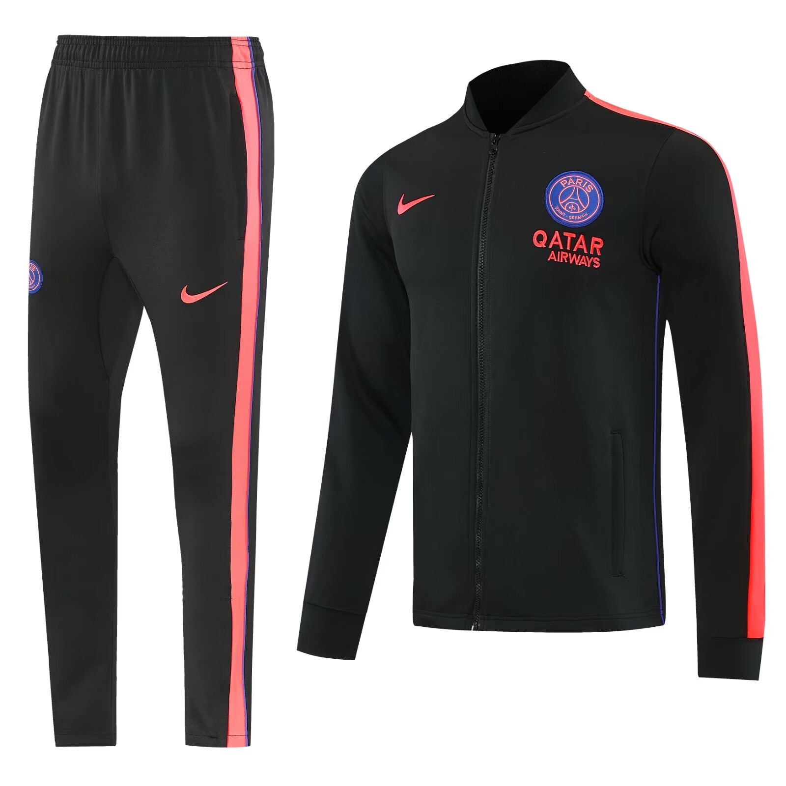 AAA Quality Paris St Germain 26/27 Tracksuit - Black/Red/Blue